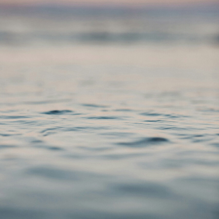 rings in the water in soft lights